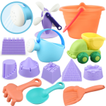 beiens贝恩施 RJD-697儿童沙滩玩具套装男孩女孩宝宝玩沙子挖沙漏决明子铲子工具15件