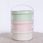 WORTHBUY沃德百惠 日式手提微波炉饭盒分隔分格成人可爱便当盒学生塑料三多层3餐盒