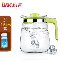 Lilac紫丁香 耐高温玻璃凉水壶大容量扎壶开水茶壶冷水壶水具果汁壶套装 2L