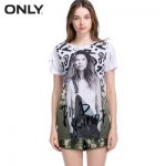 ONLY 直身显瘦字母短袖T恤上衣女 115301005