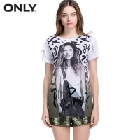 ONLY 直身显瘦字母短袖T恤上衣女 115301005