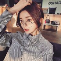 科鲁迪 复古圆框眼镜框女圆形平光镜圆脸眼镜架配近视眼镜