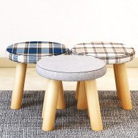 亿家达 小方矮凳子布艺沙发凳时尚蘑菇凳家用板凳椅子庭院用