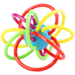 beiens贝恩施 婴儿曼哈顿手抓球手摇铃牙胶宝宝0-3-6-12个月早教玩具