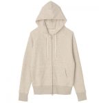 MUJI无印良品 女式 毛圈棉双拉链卫衣