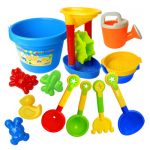 建雄 儿童沙滩玩具车套装大号宝宝玩沙子挖沙漏铲子工具决明子婴儿玩具 13件