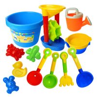 建雄 儿童沙滩玩具车套装大号宝宝玩沙子挖沙漏铲子工具决明子婴儿玩具 13件
