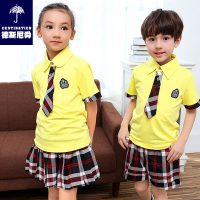 德斯尼舜 英伦学院派幼儿园园服装夏装男女短袖小学生校服班服套装儿童装