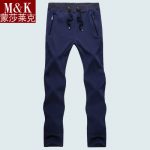 蒙莎莱克 夏季薄款修身卫裤男士休闲裤小脚长裤子运动裤夏薄男裤