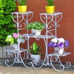 新滢 XY1403铁艺花架落地式花盆架多层室内外欧式花架客厅阳台绿萝花架子 3层