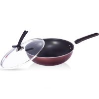 乐滋 炒锅不粘锅无油烟30cm电磁炉燃煤气通用无烟锅平底炒菜锅