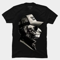 Simplefad素本纯衣 欧美走秀款潮流前线贱猫3D猫鄙视猫短袖T恤嘻哈街头个性潮男潮牌