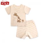 贝益佳 儿童短袖短裤套装婴儿两件套纯棉男童女童装宝宝夏装