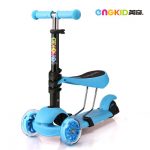 英奇 EN-3IN1三合一儿童滑板车 三轮1-7岁小孩可坐踏板车 闪光滑滑车