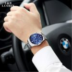 LUOBIN罗宾 3189 男士手表运动石英表 防水时尚潮流夜光钢带男表腕表