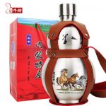 草原神骑手 白酒闷倒驴酒不锈钢壶1500ml三斤 52度高粱酒纯粮食高度白酒整箱 送蒙古刀
