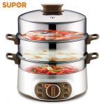 SUPOR苏泊尔 ZN28YK807-150 电蒸锅多功能家用蒸气锅三层大容量电蒸笼蒸锅蒸菜自动断电 10L