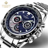WISHDOIT威思登 W0012 手表石英表钢带男表夜光防水腕表多功能学生时尚男士手表