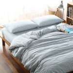 若夏 无印水洗棉四件套简约全棉天竺棉被套纯色床笠床单纯棉床上用品