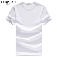 Mark Fairwhale马克华菲 男士短袖T恤 2017新款夏季圆领纯色简约修身半袖打底衫