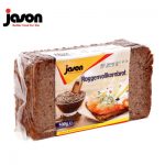 jason捷森 德国原装进口零食黑麦全麦面包500g袋装饱腹代餐