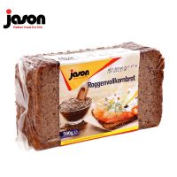 jason捷森 德国原装进口零食黑麦全麦面包500g袋装饱腹代餐