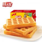回头客 华夫饼干原味1000g早餐食品口袋面包糕点软面包整箱