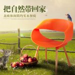 全时 北欧宜家书桌椅餐厅创意休闲椅现代简约塑料凳子靠背椅子成人