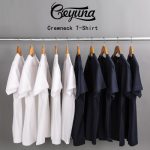 Geyuna歌羽娜 日本重磅纯棉纯色宽松圆领短袖打底衫T恤白色男女粉体恤潮