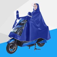 彩云雨 电动车雨衣双帽檐电瓶雨衣加大加厚摩托车单人男女雨披成人