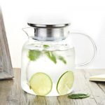 JIMMEAL珍美 家用防爆耐热高温玻璃冷水壶花茶壶容量扎壶水瓶带盖过滤1L
