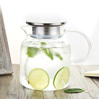 JIMMEAL珍美 家用防爆耐热高温玻璃冷水壶花茶壶容量扎壶水瓶带盖过滤1L
