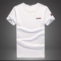 赛得宇 2017款夏季纯棉圆领男士短袖T恤韩版修身半袖黑白色体恤 3件装