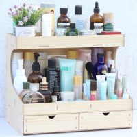 木制桌面化妆品收纳盒化妆品整理盒抽屉式收纳架置物架大号梳妆盒