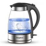 龙的 LD-1989德国玻璃电热水壶食品级304不锈钢大容量自动断电烧水壶 1.7L