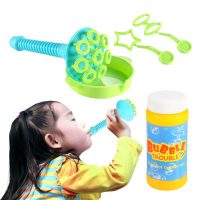达拉 118950 泡泡机儿童吹泡泡玩具男孩女孩吹泡泡棒泡泡枪送泡泡水补充液无毒 5件