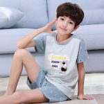 龙朵 儿童睡衣夏季男童纯棉短袖男孩宝宝家居服套装春秋小孩大童装薄款