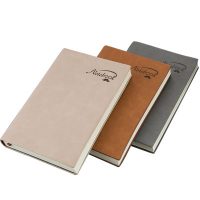 Longe朗捷 a5羊巴皮笔记本文具商务复古记事本加厚日记手账本子定制logo