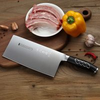 十八子作 菜刀家用切肉刀切片刀斩切两用刀厨房切菜不锈钢锋利刀具