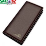 CARTELO卡帝乐鳄鱼 长款钱包真皮青年头层牛皮钱夹男士钱包商务皮夹竖款钱包