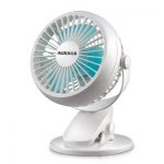AUX奥克斯 A4-2 小风扇迷你床上桌面静音电扇学生宿舍夹扇办公室USB电风扇