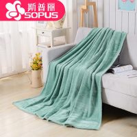 斯普丽 夏季毛毯空调毯法兰绒毯子午睡毯单人双人珊瑚绒盖毯毛巾被薄被子