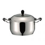 日本进口Pearl Life珍珠生活 H-596 不锈钢双耳加厚汤锅奶锅煮锅 22cm