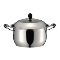 日本进口Pearl Life珍珠生活 H-596 不锈钢双耳加厚汤锅奶锅煮锅 22cm