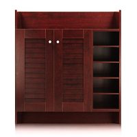 Homestar好事达 戈菲尔洁馨双门百叶鞋柜 多功能鞋柜 玄关鞋柜 双开门鞋柜(B2酒红色)1685