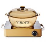 美国WORLD KITCHEN 康宁 金色电陶炉VHS-220-GD/CN+康宁4L高清透明锅组合