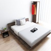 择木宜居 简约现代板式床双人床 单人床大床木床榻榻米床卧室家具套装[床+床垫] 多色 1.2*2.0m