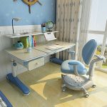 sihoo西昊 学习桌KD17+K15蓝色儿童学习桌椅套装 全钢构欧标E0级人体工学书桌多层实木板(送护眼灯+桌垫+阅读架+包安装)