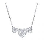 Swarovski 施华洛世奇 欧美精美女士 三个心形链坠项链 5228773-1(奥地利品牌 香港直邮)