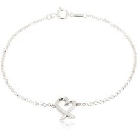 Tiffany&Co 蒂芙尼 时尚小爱心银色手链 33645511(美国品牌 香港直邮)